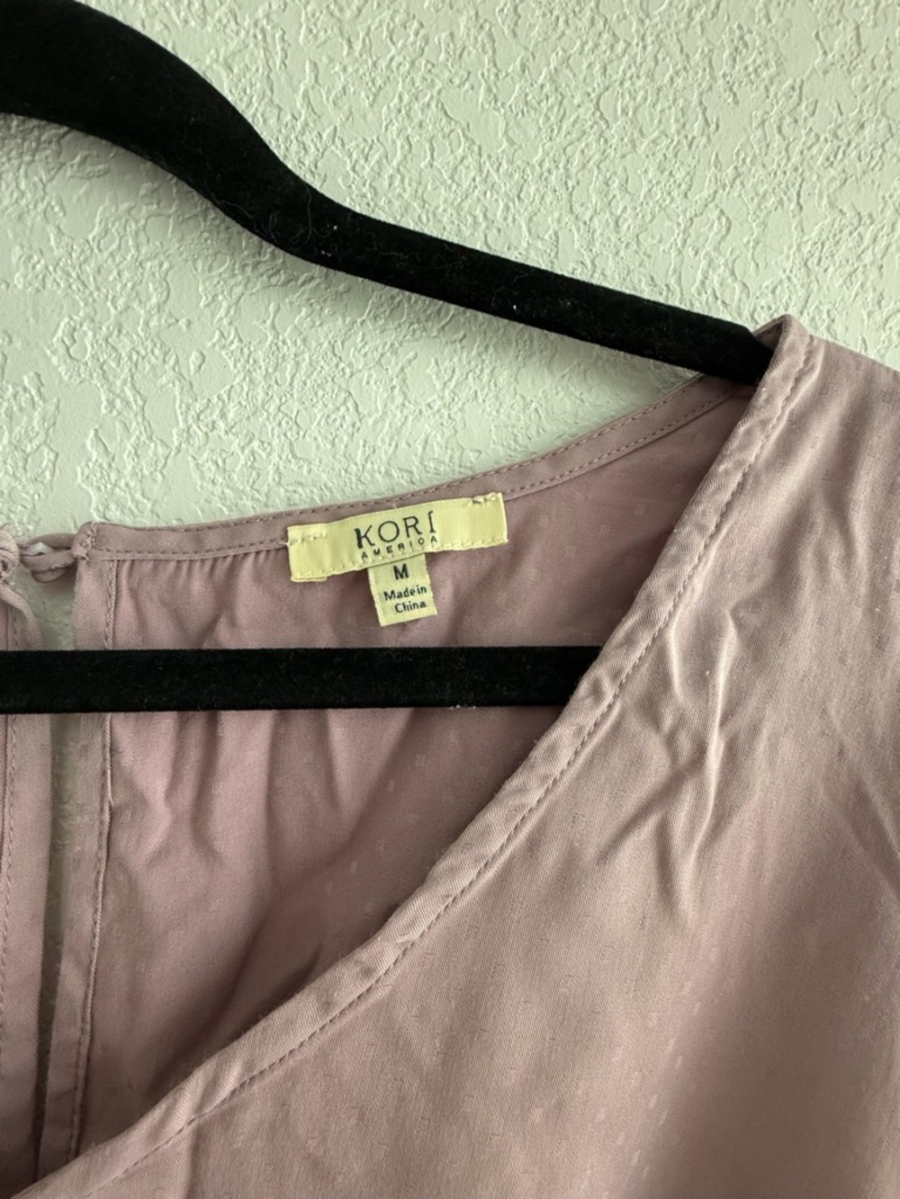 Kori Mauve V-Neck Tie-Waist Long Sleeve Tunic Romper - Picture 4 of 5